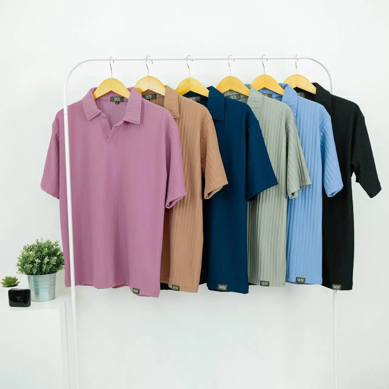 vienta.apparel Polo Shirt Pria Oversized Knit | Kaos Polo Shirt | Kaos Pria Berkerah | Chester Polo Shirt