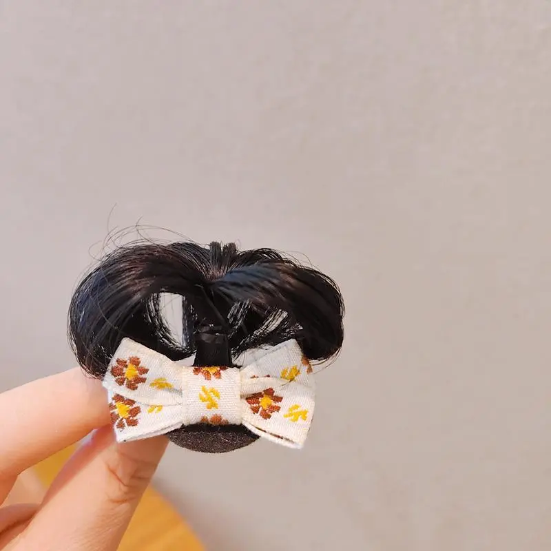 Kẹp Tóc Cho Em Bé, Cỡ Nhỏ, Tóc Giả Cho Trẻ Sơ Sinh, Đồ Trang Trí Tóc Chụp Ảnh Siêu Dễ Thương, Kẹp Tóc, Thiết Kế Thắt Nơ, Kéo Nhỏ Voi Kem 4