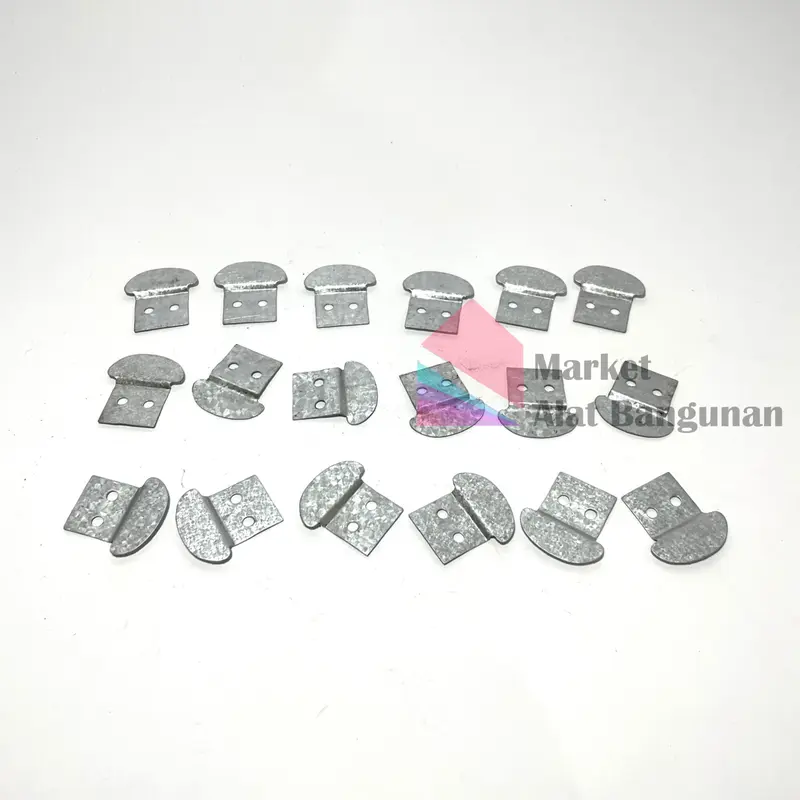 (Per 10 Buah) Plat Jepit Kaca S / Penahan Kaca Model S2x Z Per 10 Pcs 0