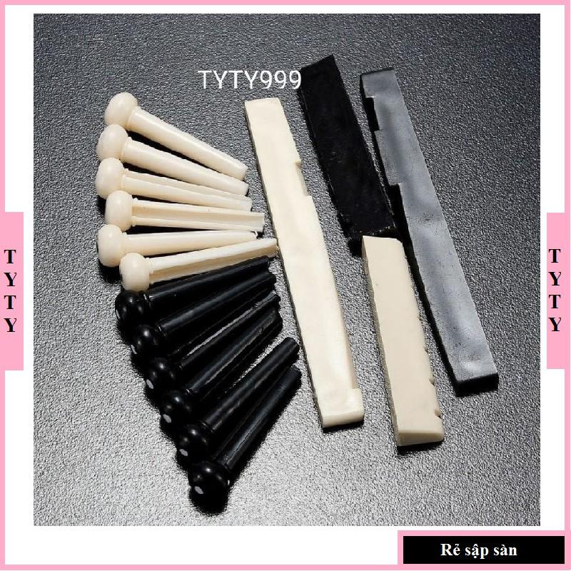 Bộ ngựa lược, chốt dây đàn guitar Acoustic tại xưởng TYTYmusic 0