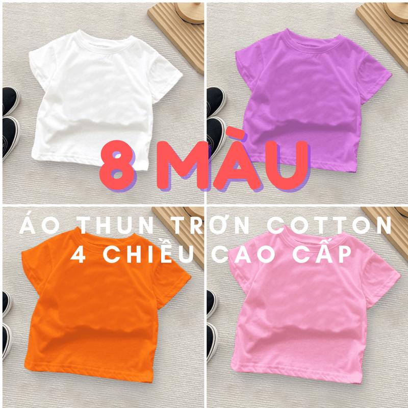Áo thun Elio trơn cho bé trai, bé gái từ 7kg đến 32kg đẹp cao cấp ( 8 Màu) Cotton