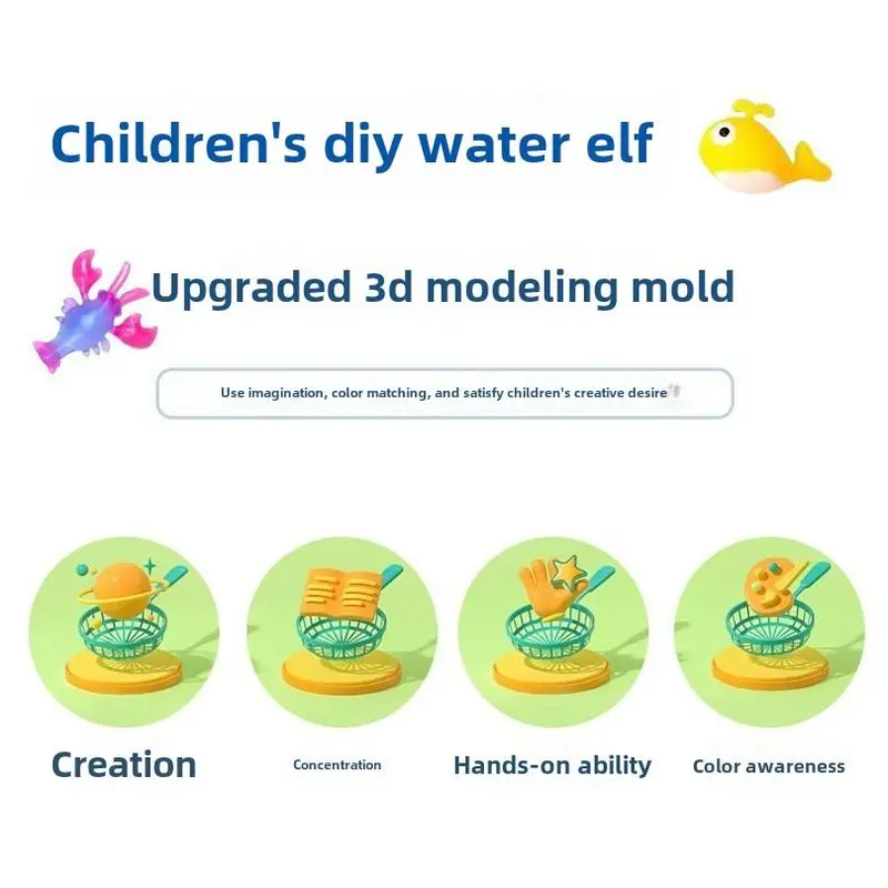 Kit Làm Đồ Chơi Tự Làm, Phong Cách Sprite Nước Kỳ Diệu, Không Độc Hại, Dành Cho Bé 1