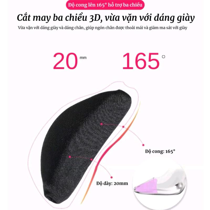 1 Cặp Lót Mũi Giày, Lót Ngón Chân Giảm Đau, Giảm Rộng Khi Mang Giày Miếng Lót Giày Nhung ló t 8