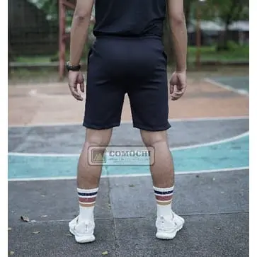 Rush N Run Celana Pendek Olahraga Badminton Lari Running Pria Wanita Slimfit Bahan Super Soft Scuba Premium sport 2