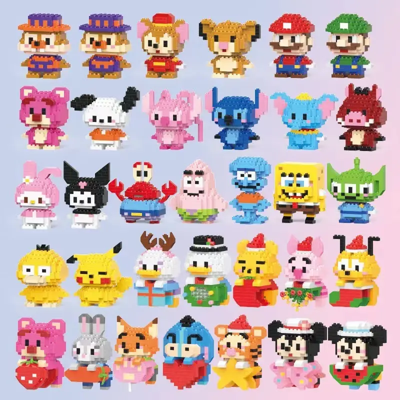 LELE Nano Block Kartun Mini Bricks Kotak Mainan Balok Susun Mainan Anak Edukasi DIY 3DPuzzle Toys 2