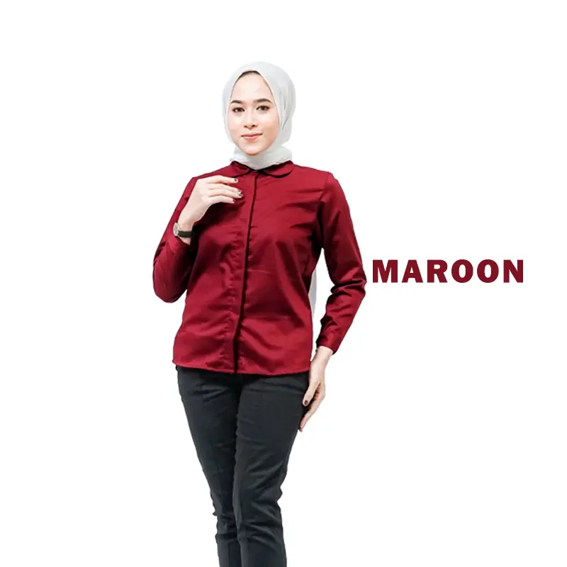 KEMEJA WANITA LENGAN PANJANG/KEMEJA POLOS WANITA/KEMEJA CEWEK/KEMEJA SLIMFIT CEWEK BAHAN ADEM 8