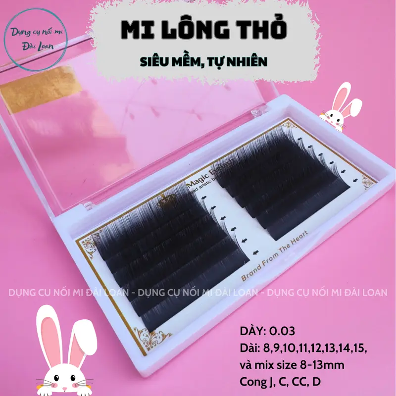 Mi khay lông thỏ 0.03 siêu mềm mại, dễ bắt keo Trang Điểm Women Cosmetic Mỹ Phẩm 1