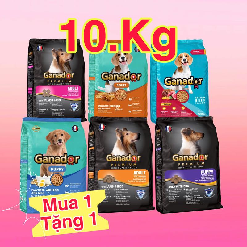 [HỎA TỐC] 10Kg Thức Ăn Hạt Chó Chó Ganador Cung Cấp Nhiều Dinh Dưỡng 강아지 수제