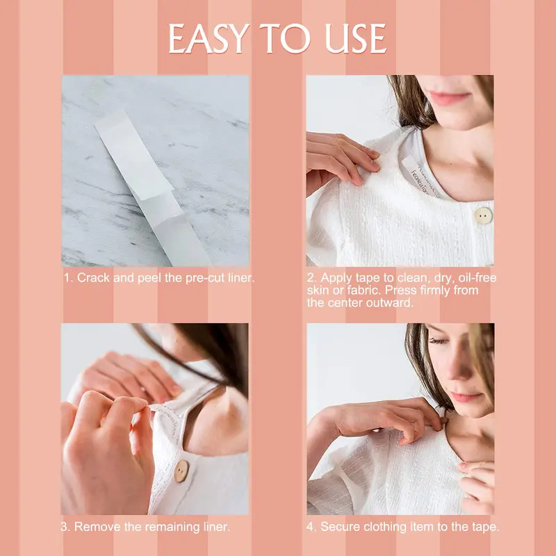 Breast Lift Tape Set, Including 1 Pair Covers, 25ft Boob Lift Tape and 40pcs Body and Clothing Tape, Breast Lift Tool for Women, Breast Care Product for Daily Use 4