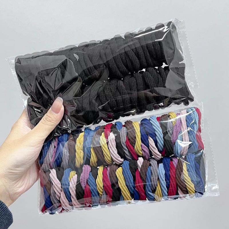 Product Introduction of 50 Durable Elastic Hair Bands, Korean-Style Colorful Hair Accessories 3