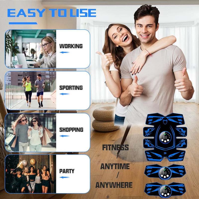 Product Introduction of Electric Abdominal Muscle Stimulator, 1 Set USB Rechargeable Abdominal Muscle Exerciser, Muscle Training Tool for Home Gym, Fitness Equipment for Men & Women 3