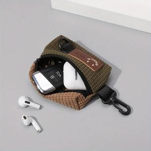 Bolsa Pequeña Portátil con Cierre, 1 Monedero Ligero, Bolsa Multipropósito para Audífonos, Bolsa de Almacenamiento para Casa y Viaje