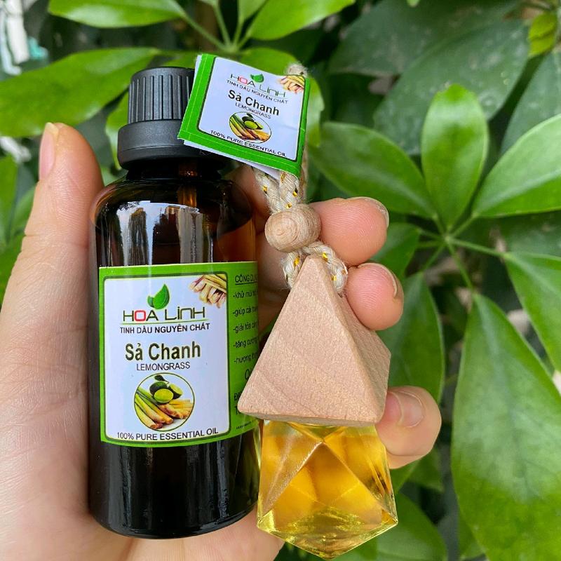 Tinh dầu sả chanh tươi mát tạo không gian thư giãn treo xe ô tô treo phòng làm việc phòng khách Combo chai 50ml + lọ treo có tinh dầu Dầu Thơm Phòng Dầu Thơm Nước Hoa