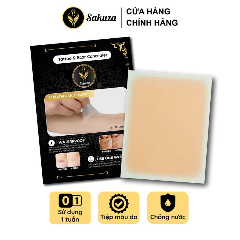 Miếng dán che khuyết điểm che sẹo lồi sẹo lõm sẹo thâm tiệp màu da Sakuza 4 kích thước A1001