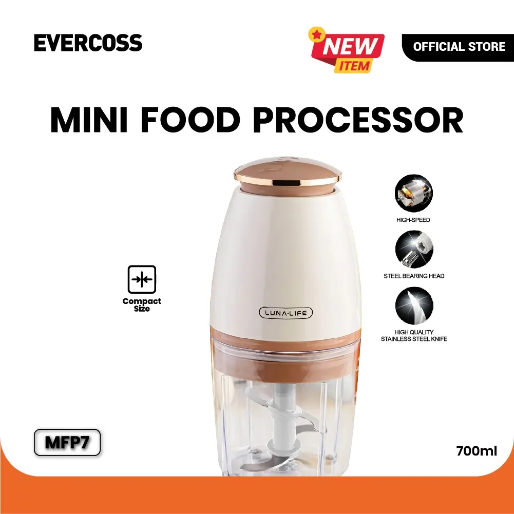 LV EVERCOSS MINI FOOD PROCESSOR PENGGILING DAGING DAN BUAH 700ml