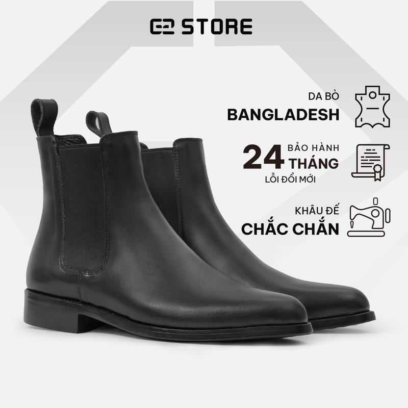 Giày tây nam chelsea boot từ da bò tấm cao cấp độn đế tăng chiều cao Chelsea boot nam G2 kiểu giày công sở đứng font Đồng