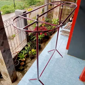 Jemuran Pakaian Oval Besi Tahan Karat, Kuat dan Berkualitas