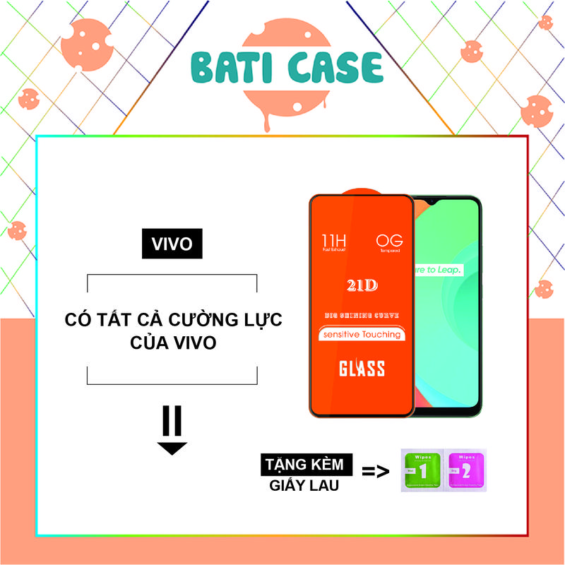 Kính cường lực cho Vivo Y91c Y93 Y95 Vivo 1820 Y91 miếng dán bảo vệ màn hình cho Vivo