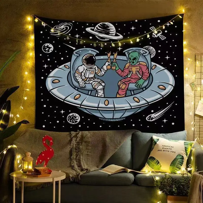 Space alien background cloth dormitory bedside rental house renovation photo decorative wall tapestry