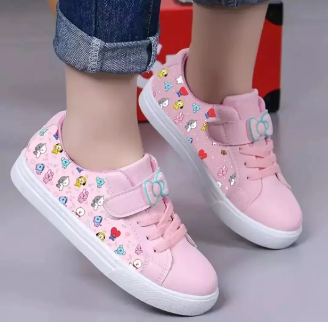 Sepatu Anak Perempuan Sepatu Kore Kpop Bts Army Trendy Lucu