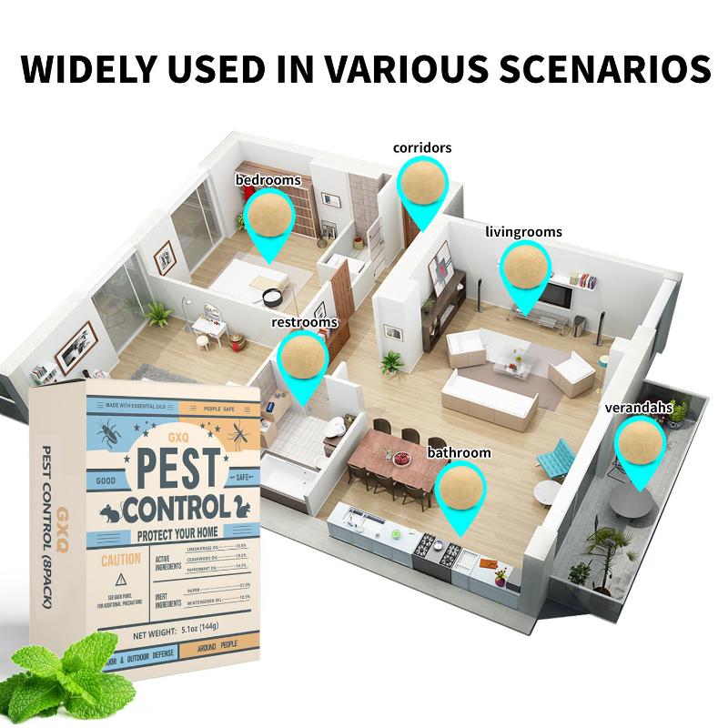 Pest Control, Powerful Insect Repellent Sachets, Peppermint Pest ...