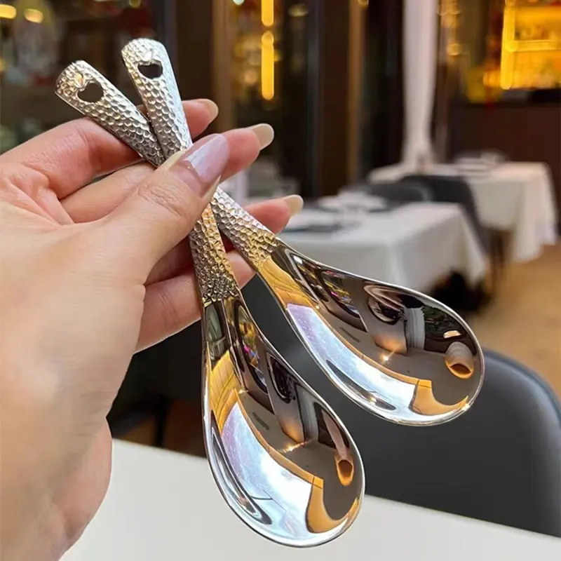 Thìa Súp, Thép Không Gỉ, Làm Sâu, Thìa Dung Tích Lớn, Đánh Bóng Bằng Gương, Thích Hợp Cho Súp Và Cơm, Bộ Đồ Ăn Nhà Bếp Gia Đình
