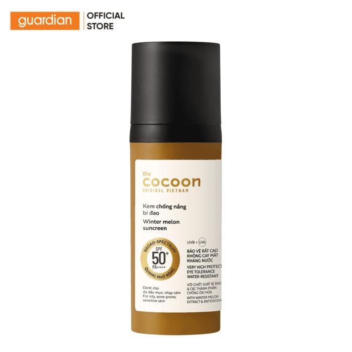 Kem Chống Nắng Bí Đao Quang Phổ Rộng Dành Cho Da Dầu Nhạy Cảm Cocoon Winter Melon Sunscreen 50Ml