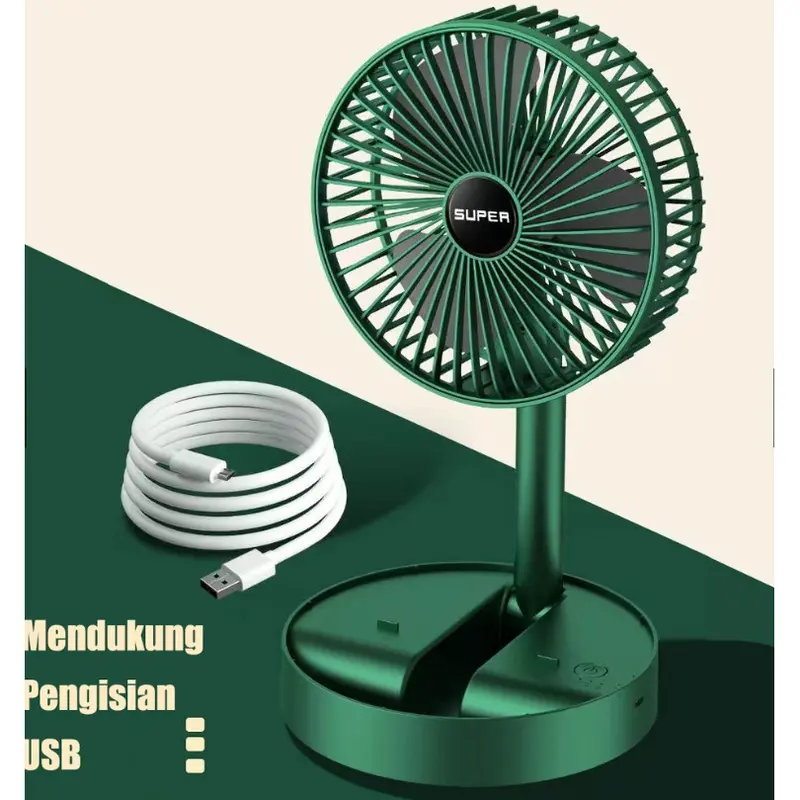 Kipas mini Lipat M7 portable fan folding stand  Cooling Fan rechargeabl powerbank [Bisa COD] 3