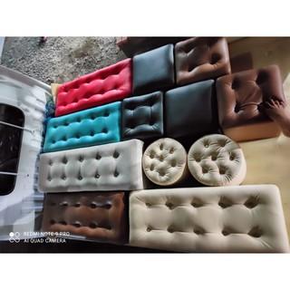 Sofa Puff Kotak Model Kancingan - Ukuran P40xL40xT45cm - Furniture, Cafe Minimalis Kayu 2