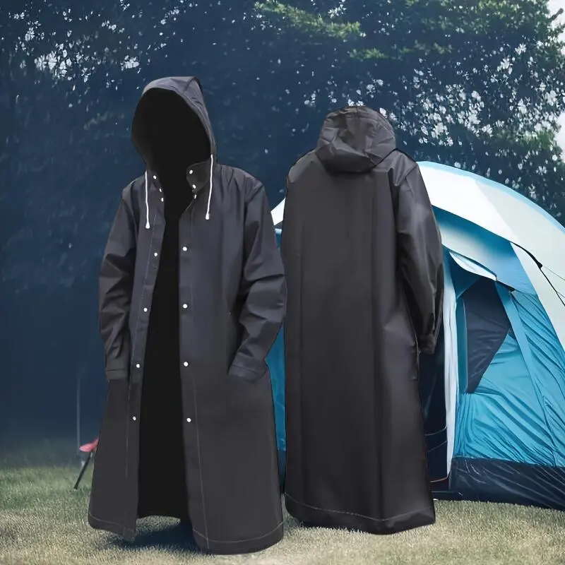 Thickened Waterproof Hooded Raincoat Outdoor Cycg, Hiking, Fishing, Mountaineering for Women and Men