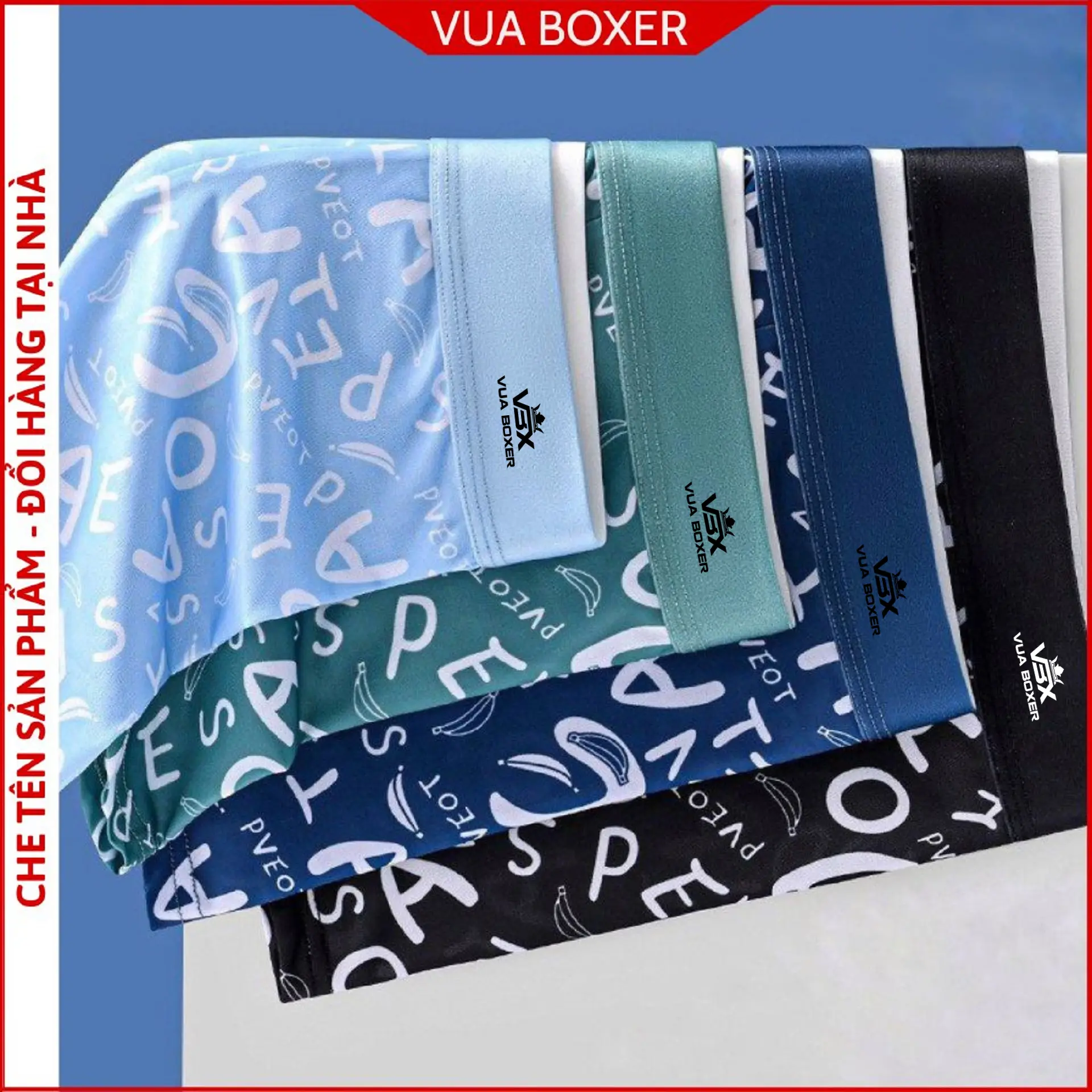 Sét 4 quần sịp nam lụa băng cao cấp mềm mịn mát LUABANG VUABOXER Quần Lót Menswear Quần Boxer