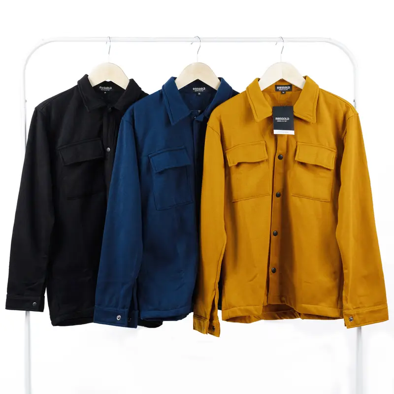 Ribsgold Jaket Pria Barrel Premium Katun nyaman panjang casual  basic 0
