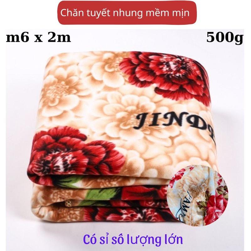 Chăn mền lông tuyết cotton 1.6x2m cao cấp mềm mịn ấp áp gọn nhẹ mền  nhung 2 lớp chăn  1m2x2m chan  long