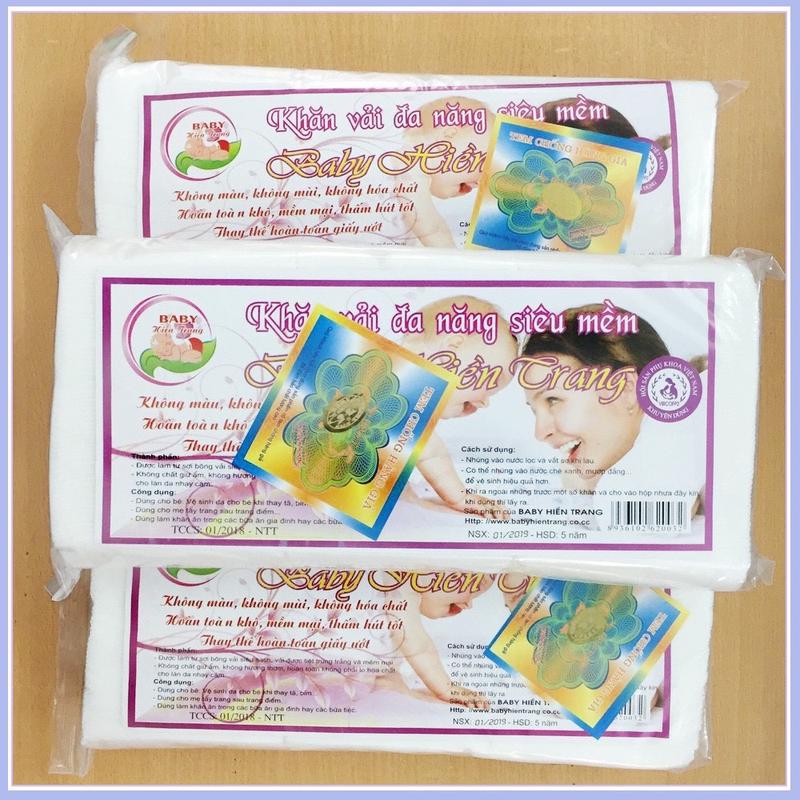 Combo 5 Gói Khăn Vải Khô Đa năng Baby Hiền Trang (Loại 170g) - Tiết Kiệm, Tiện Lợi Dùng Cho Bé Và Gia Đình