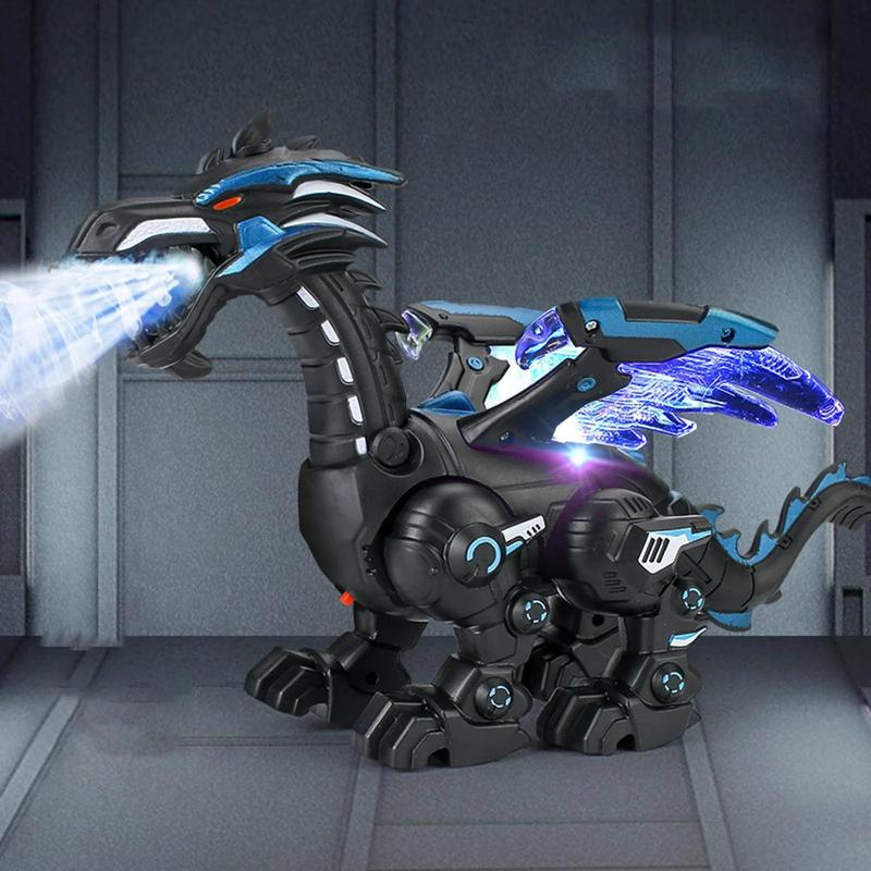 Electric Dragon Toy, Mechanical Dragon Simulation Model, Creative Birthday and Holiday Gift Options, No Battery Included, You Need To Bring Three AA Batteries 0