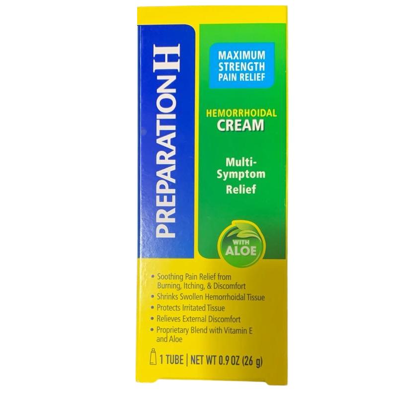 Kem bôi trĩ PREPARATION H HEMORRHOIDAL CREAM 26g giảm các khó chịu hậu môn trực tràng của Mỹ 1