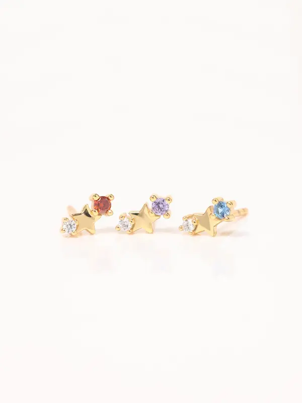 925 Sterling Silver Star Decor Cartilage Stud Earrings, Fashionable Earrings for Women & Girls, Trendy All-match & Exquisite Jewelry for Birthday Gift 8