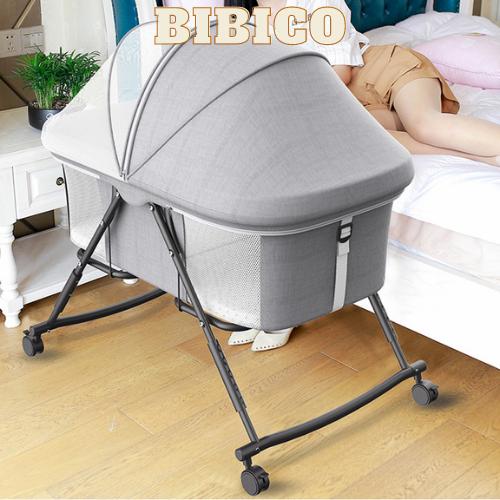 ( Tặng Màn + Gối ) Nôi sơ sinh gấp gọn cho bé, nôi cũi siêu nhẹ - Bibico Store Võng