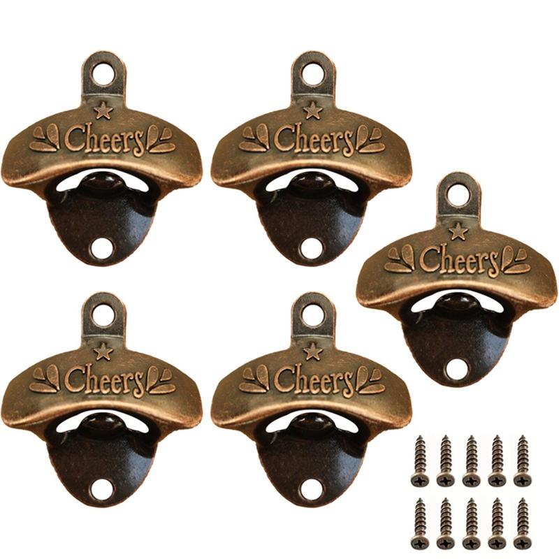 Metal Bottle Opener, 1 Count Wall Mounted Bottle Opener, Creative Opener, Kitchen Gadgets, Home Kitchen Accessories 4