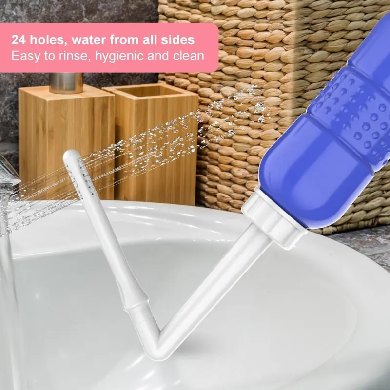 2 in 1 Travel Bidet Bottle, 2 Counts/set Portable Bidet for Travel, Personal-Hygiene Cleaning Tool for Women, Postpartum Care Bottle 8