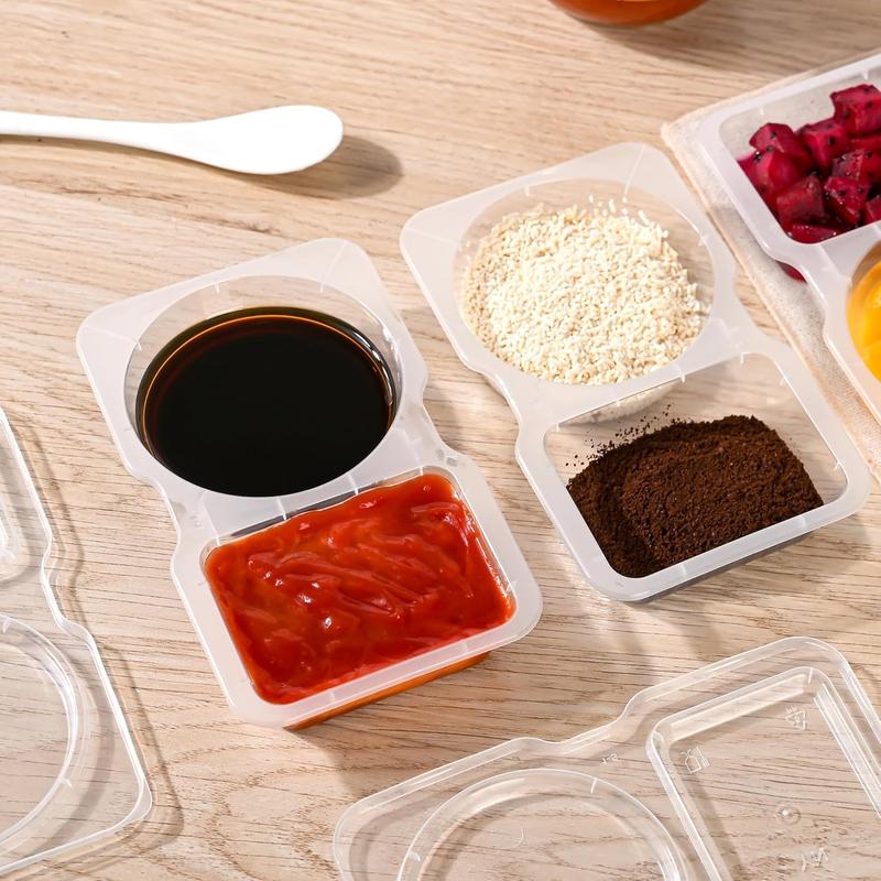 Product Introduction of Modern Condiment Container, 10/20pcs Reusable Snack Serving Storage Container with Lid, Plastic Sauce Container, Condiment Container for Take-out Condiments, Kitchen 5