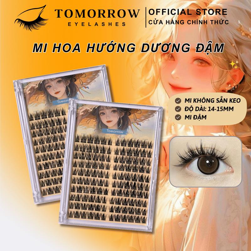 Mi Giả TOMORROW, Mi baby anime HOA HƯỚNG DƯƠNG ĐẬM (BABY MANGA) Trang Điểm Cho Đôi Mắt, Kích Thước Lông Mi 15-16mm Mỹ Phẩm Cosmetic Trang Điểm