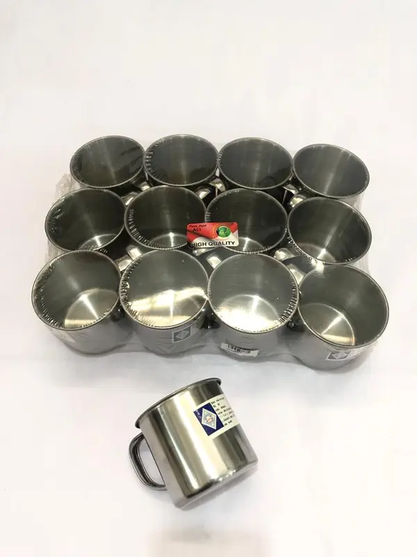 MUG SS 7CM GROSIR 12PCS/PJM Cangkir Stainless 0