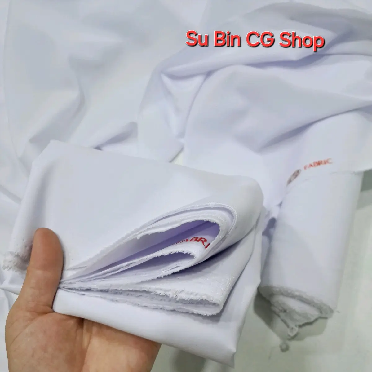 Vải kate Thái Tuấn trắng may áo sơ mi nam nữ hoặc áo học sinh