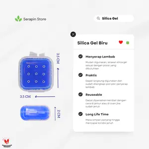 Silica Gel Biru Serap Lembab Anti Jamur Serapin 15 gram silica gel kamera
