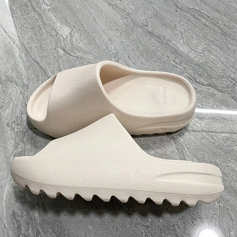Dép nam nữ quai ngang đế cao 5cm Slide nhám phom chuẩn - dép bánh mì đế cao bản cao cấp Slipper DéP Đế Bằng Cao Su Jean Hoa 4