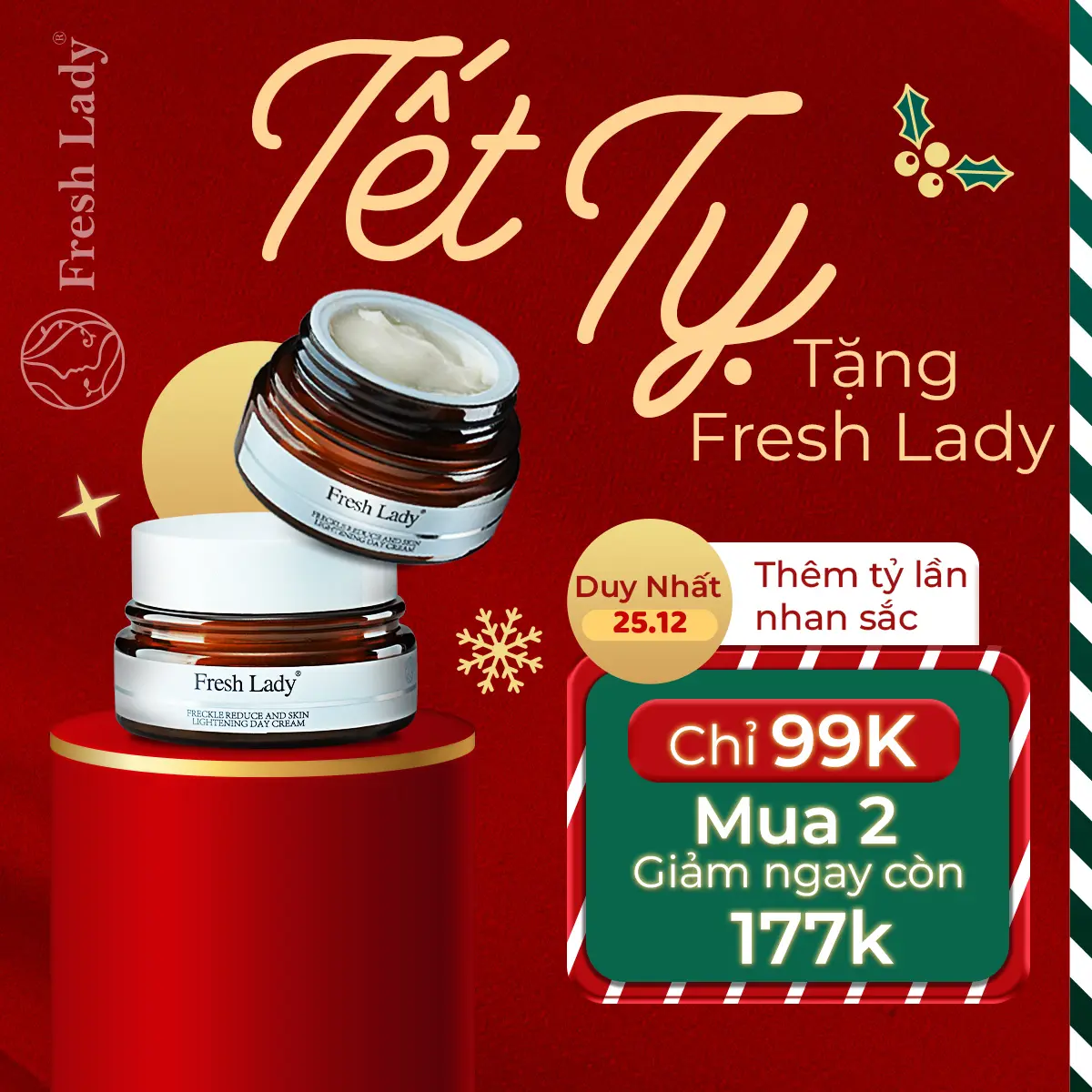 KEM NÁM VI TINH THỂ FRESH LADY - SẢN PHẨM CHĂM SÓC DA CAO CẤP GIÚP LÀN DA KHỎE VÀ ĐẸP