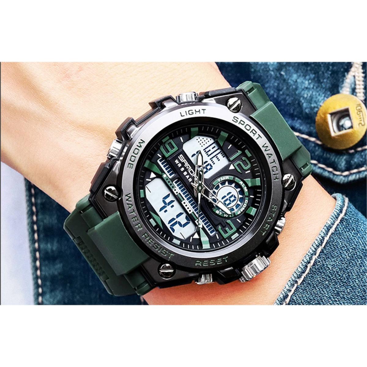 Men Sports Quartz Watches Dual Display LED Electronic Digital Wristwatches Waterproof Military Watch Relogios Masculino Men Sports Quartz Watches Dual Display LED Electronic Digital Wristwatches Waterproof Military Watch Relogios Masculino