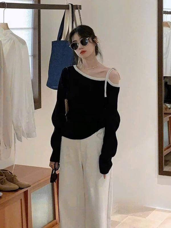 Top Women Áo thun kiểu Cổ Tròn nữ SALITO form dáng Unisex chất thun gần mềm mịn TRƠN VIỀN CỔ có dây thắt nơ trễ BÊN VAI áo 1 tay lệch vai