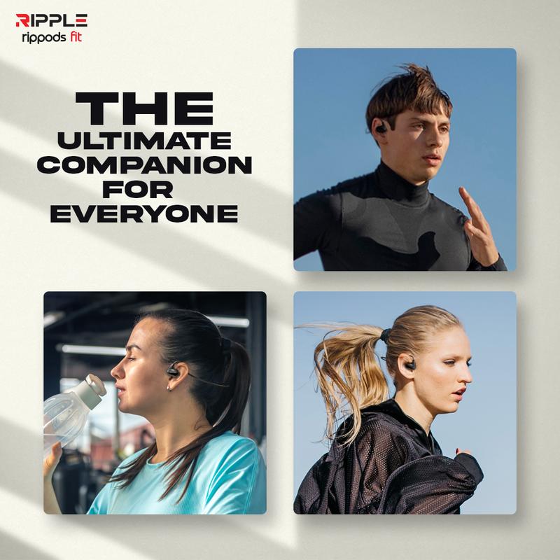 【Hot Selling】Ripple Rippods Fit F2 Sport Bluetooth Earphone wirelesss headset/handsfree 5.3 Garansi 1 tahun headphone earphones COD 5